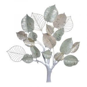 Décoration murale métal vert (102 x 7 x 108.6 cm)