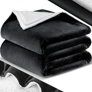 Kesser - Couverture douillette Sherpa moelleux Extra doux & chaud Couverture d'intérieur en flanelle polaire Résistant aux plis/Anti-décoloration