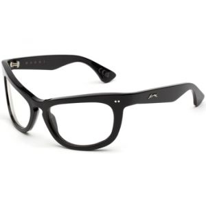 MARNI Unisex Isamu Black E5U Lunettes de soleil Acétate Noir Transparent Enveloppant Normale