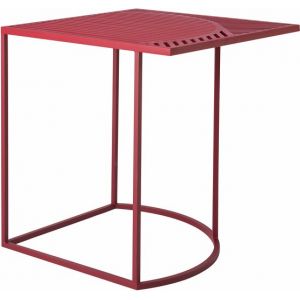 Image de Petite friture Table basse Iso-B / 46 x 46 x H 48 cm rouge en métal