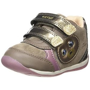 Geox B Each Girl B, Chaussures First Walker Bébé Fille, Smoke Grey, 20 EU
