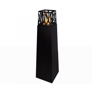 Divina Fire - Cheminée d'extérieur au bioéthanol de jardin Vulcano Nero 40x40x145