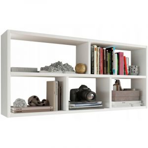 Étagère suspendue blanche TEO pour livres, mur, photos
