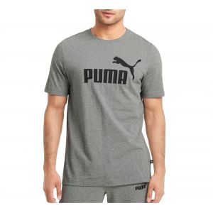 Image de Puma T-Shirt Essentials Logo homme, Gris/Bruyère, Taille M, Vêtements