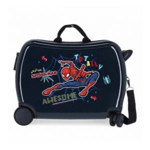 Spiderman Totally awesome Valise Enfant Bleu 50x39x20 cm ABS Rigide Serrure latérale à combinaison 34L 1,8 kg 4 Roues Bagage à Main