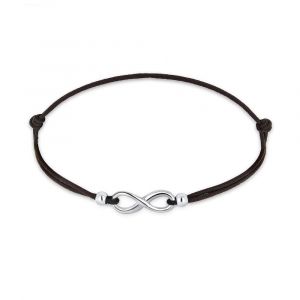 Image de Elli Bracelet Femmes Symbole Infinité Élastique Noir en Argent Sterling 925