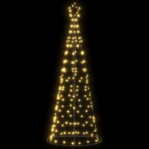 VidaXL Arbre de Noël lumineux conique 200 LED blanc chaud 182 cm