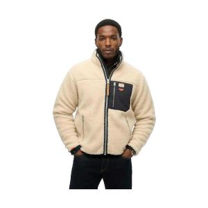 Superdry Polaire Retro Vintage Homme Beige