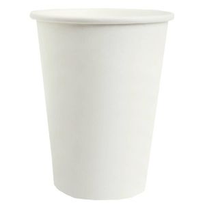 Ruedelafete Lot de 10 Gobelets carton 25cl unis, Blanc naturel