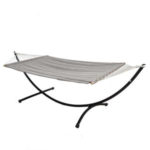 Image de Amanka Double Hamac avec Support à 120 kg 200x120cm Structure Extérieure en Métal Cadre