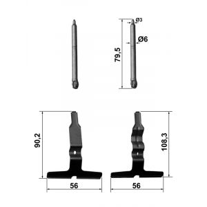 ATE Kit d'accessoires, plaquette de frein à disque 13.0460-0231.2