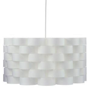 Atmosphera Suspension scandinave Moki - Diam. 42 cm - Diam. 42 x 21 - Blanc