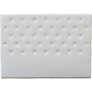 Habitat et Jardin T&ecirc;te de lit capitonn&eacute;e 'D&eacute;co' - 149 cm - Blanc - En PVC