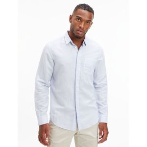 Calvin Klein Chemise coton lin Bleu - Taille L;M;S;XL