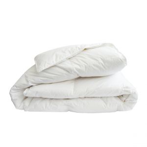 Blanc des vosges Couette percale de coton 90% plumettes de canard