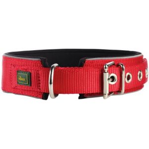 Hunter Collier Neopren Vario Plus Pour Chiens Couleur Rouge Et Noir