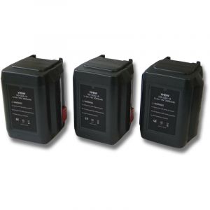 Vhbw Lot 3 batteries Li-Ion 3000mAh (18V) pour outils coupe-bordure Gardena AccuCut 400 Li (8840-20) comme 8835-U, 8835-20, 8839, 8839-20.