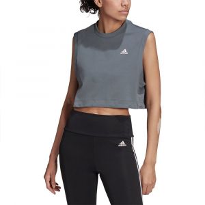 Adidas T-shirt Sans Manches Studio XL Blue Oxide