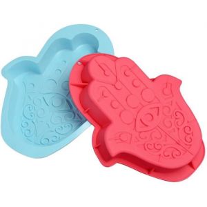 Image de Moule 3D silicone grande Main de Fatma Fatima Hamsa pour g&acirc;teaux orientaux, entremet, dessert, biscuit 36 * 27 * 5 5 cm