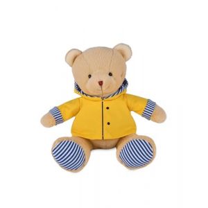 Image de Doudou et Compagnie Peluche Marin Ours avec Ciré Jaune - 28 cm - Doudou Peluche pour Enfants Ours Câlin - Souvenir France Marin Ciré Jaune - Idée Cadeau Naissance pour Filles et Garçons - SP4515