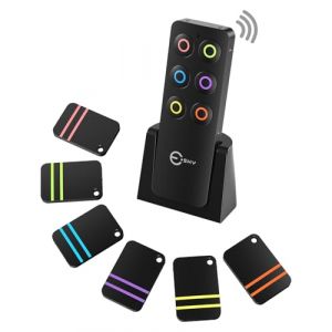 Esky Localisateur de Cl&eacute;s, Localisateur d'Objets 80 DB Perdus sans Fil Key Finder avec 6 R&eacute;cepteurs RF, T&eacute;l&eacute;commande sans Fil Localisateur de cl&eacute;s RF pour cl&eacute;s Portefeuille T&eacute;l&eacute;phone Bagages