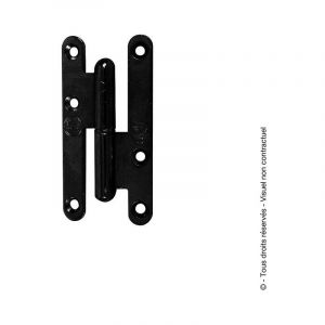 Afbat Paumelle noire ronde 80 x 45 mm gauche