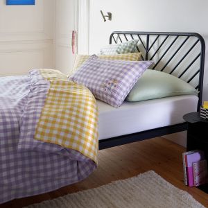 Housse de couette coton, Veldi violet Vichy Violet Taille 140x200 cm;200x200 cm;240x220 cm;260x240 cm