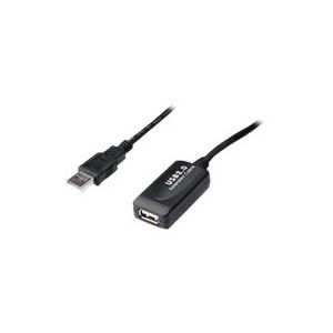 Digitus DA-73102 - Câble avec répéteur USB 2.0 type A mâle vers USB type A femelle 20 m