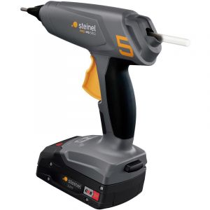 Steinel Pistolet à colle sans fil MobileGlue 5011 Set incl. batterie CAS 18 V 2,0 Ah, chargeur, 3x bâtons de colle 11 mm, 130°C/200°C