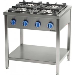 Piano de Cuisson &agrave; Gaz 4 Feux Sur Table - S&eacute;rie 900 - Stalgast - Acier inoxydable22,5 kWGaz butane / propane 900x900x850mm