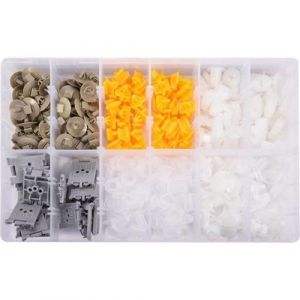 Yato Colliers de serrage en plastique - 300 pcs - Blanc - Pour voitures Renault - Fixation pare-chocs