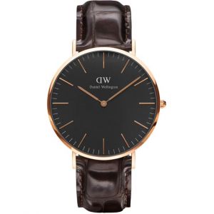 Daniel Wellington DW00100128 - Montre mixte avec bracelet en cuir