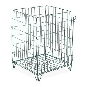 Relaxdays Composteur de Jardin en métal, Fond grillagé et Pieds, pour déchets organiques, Acier, HLP 68x46x46 cm, Vert