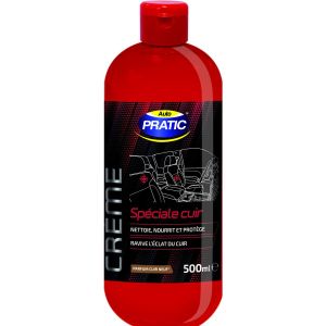 Image de Auto Pratic Cr&egrave;me Auto Sp&eacute;ciale Cuir Parfum Cuir Neuf 500ml - Le Flacon De 500ml