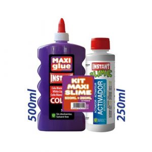 Instant Kit Maxi Slime Colle Blanche Violette 500ml + Activateur 250ml - 16151