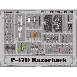 Image de Eduard MAQUETTE P47D RAZORBACK TAMIYA 1/48 FE226