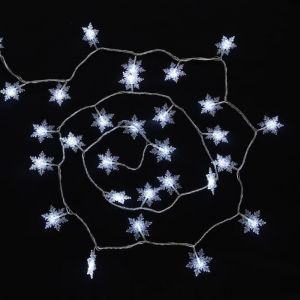 Guirlande de Noël lumineuse avec flocons 50 LED (4,5 m)