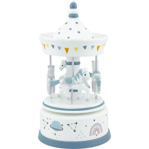 Ulysse Couleurs d'Enfance Boîte à musique carrousel gris bleu