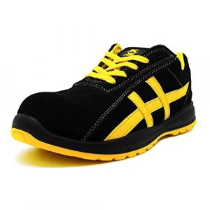 Chaussure De Sécurité S1 Src Bruce T40, Baskets De Sécurité En Cuir Souple Antidérapante Embout Acier - Keli
