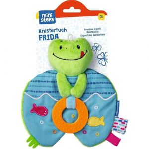 Ravensburger Ministeps 4574 Frida Doudou avec anneau de dentition et bruit de froissement pour bébé à partir de 0 mois