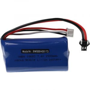 Vhbw Batterie Compatible Avec Udi U12a Mod&eacute;le Rc (1500mah, 7,4v, Li-Ion, 67 X 37 X 19 Mm)