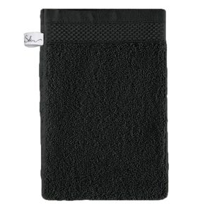 Anne de Solène GANT DE TOILETTE Pétale Noir - Couleur Noir - Taille 16 x 22 cm