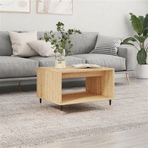 VidaXL Table basse chêne sonoma 60x50x40 cm bois d'ingénierie