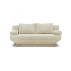 Banquette con ible 3 places Coffre de rangement Tissu velours côtelé L 190 H 92 P