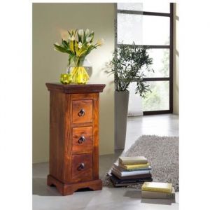 Petite commode 33x31 Acacia laqué Nougat oxford 501 - marron