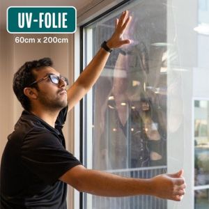 Homewell Film pour fenêtre HR++ 60x200cm - 99% de protection UV - Autocollant statique - Isolant - Transparent