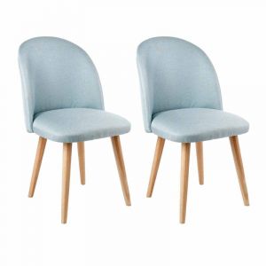 Image de Lot de 2 Chaises Design "Neti" 84cm Bleu Prix