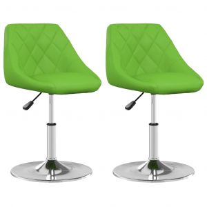 Image de VidaXL Chaises De Salle ¿¿ Manger 2 Pcs Vert Similicuir