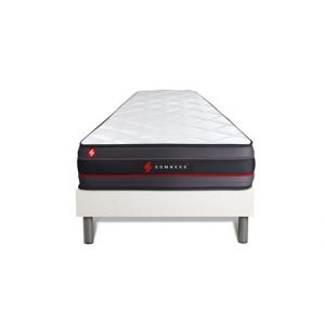 Image de Ensemble 90x200 matelas REGEN à mémoire de forme + sommier kit blanc