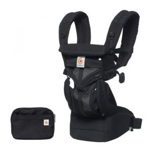Ergobaby Porte Bebe Omni 360 Ergonomique Et Physiologique Pour Nouveau Né, Cool Air Dorsale Et Ventral, Onyx Noir